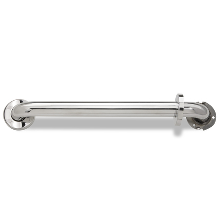 KEENEY MFG 18.00" L, Smooth, Stainless Steel, 1.25 x 18" Straight Polished Stainless Steel Grab Bar PP1902PS